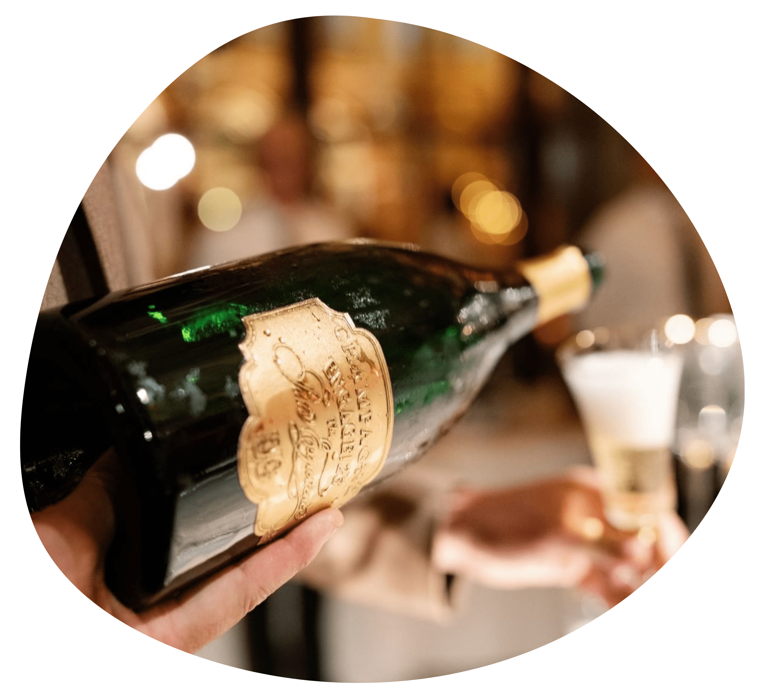 Étiquette personnalisée en étain pour bouteilles de champagne - image décoratif