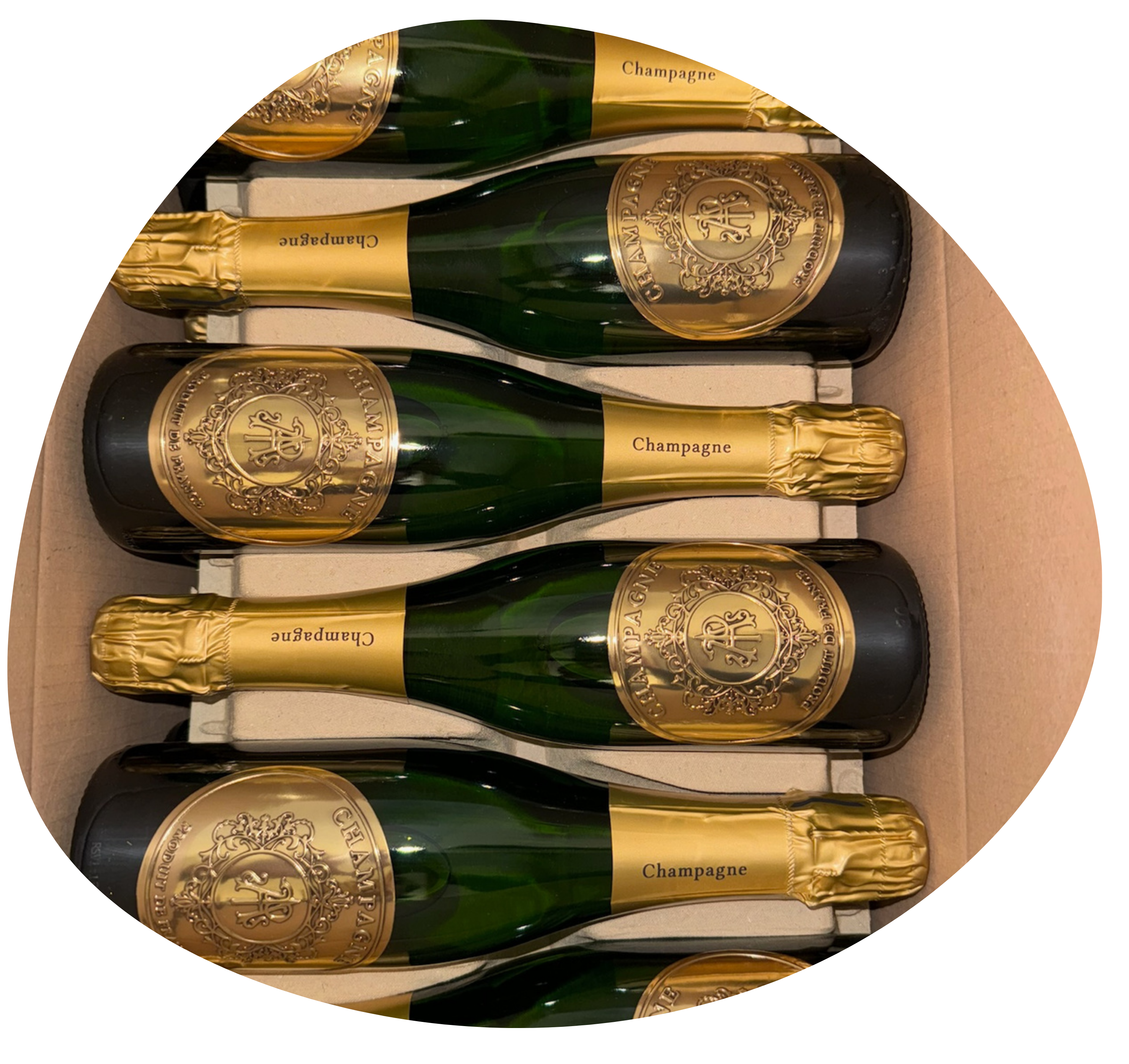 Cuvée de champagne personnalisée avec étiquette sur mesure
